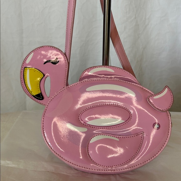 BETSY JOHNSON Pink Flamingo Crossbody Bag. - Picture 4 of 11